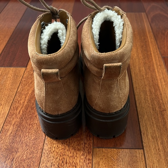 Marc Fisher Shearling Lace-Up Boots - Picture 2 of 4